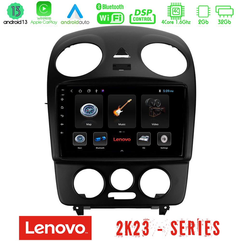 Lenovo car pad vw Beetle 4core Android 13 2+32gb Navigation Multimedia Tablet 9 u-len-Vw1059