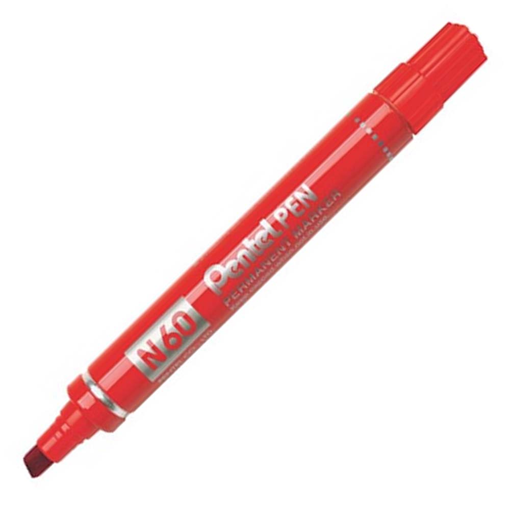 PENTEL N60 CHISEL POINT RED