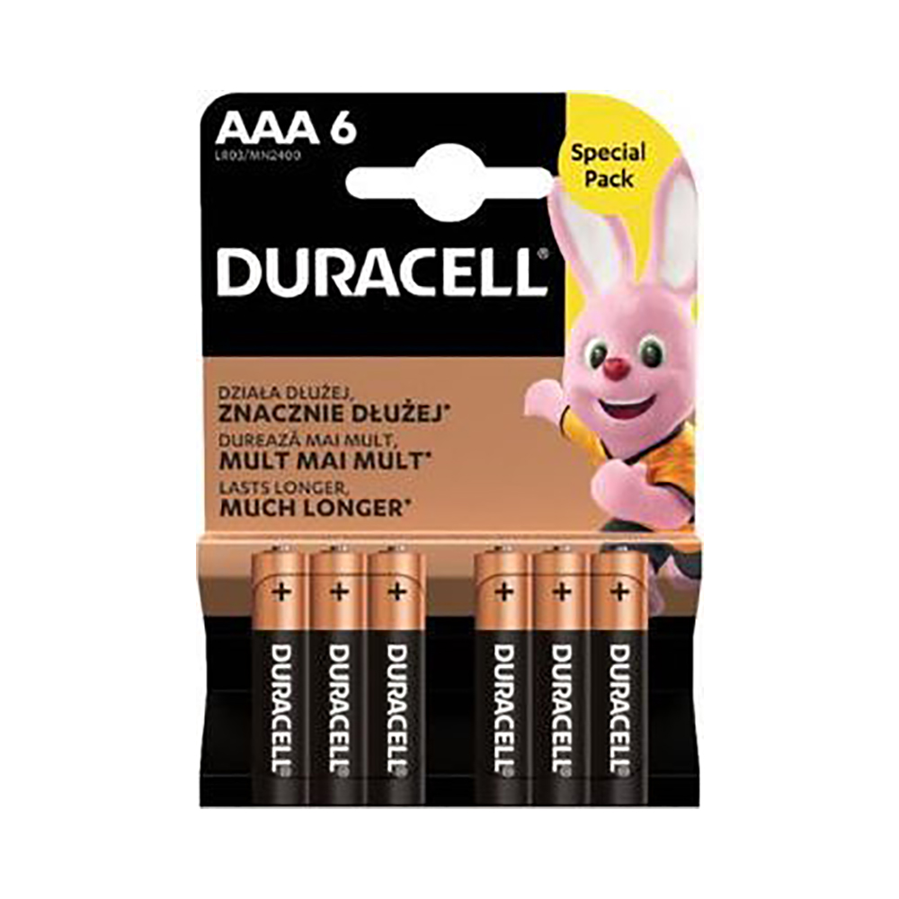 Duracell Αλκαλικές Μπαταρίες AAA 1.5V 6τμχ (DAAALR03MN24006) (DURDAAALR03MN24006)