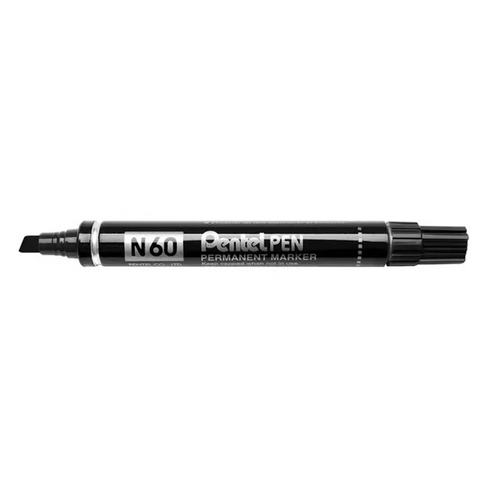 PENTEL N60 CHISEL POINT BLACK