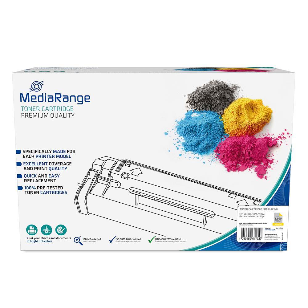 Toner MEDIARANGE Συμβατό για Εκτυπωτές HP (Yellow) (CE402A/507A) (MRHPTCE402A)