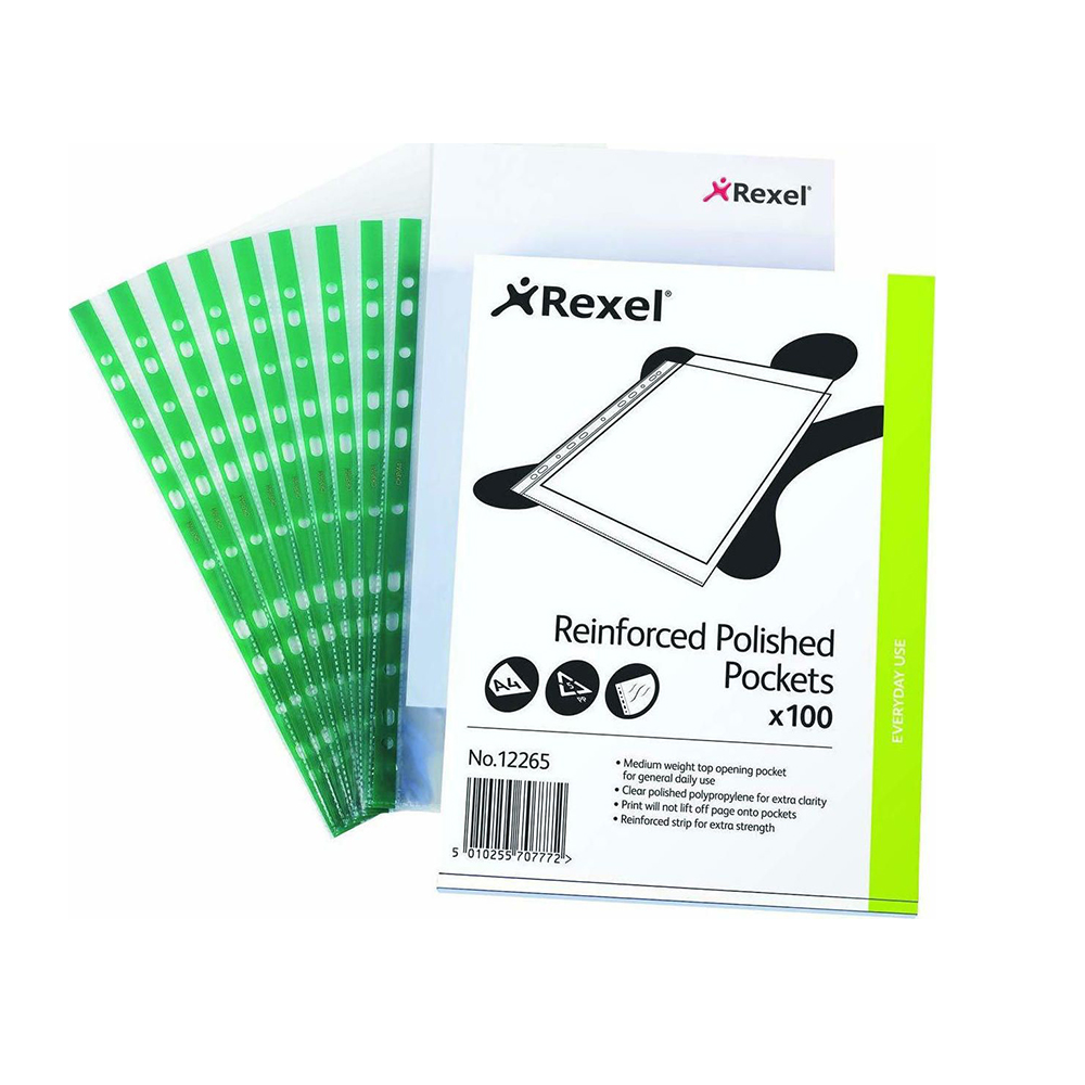 Rexel Gelatin 12265 Green Clear (100 ΤΜΧ) (12265GR) (REX12265GR)