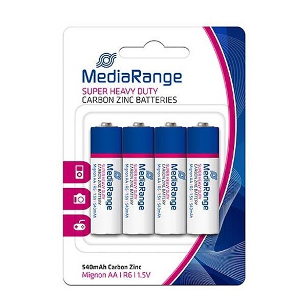 Super Heavy Duty Battery MediaRange AA 1.5V (LR6) (4 Pack) (MRBAT144)