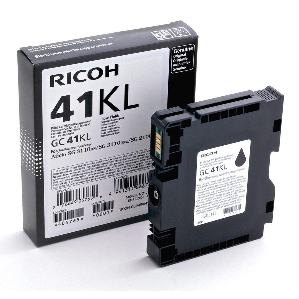 RICOH GC 41KL GEL INK BLACK 600p (GC-41KL) (405765) (RICGC41KL)