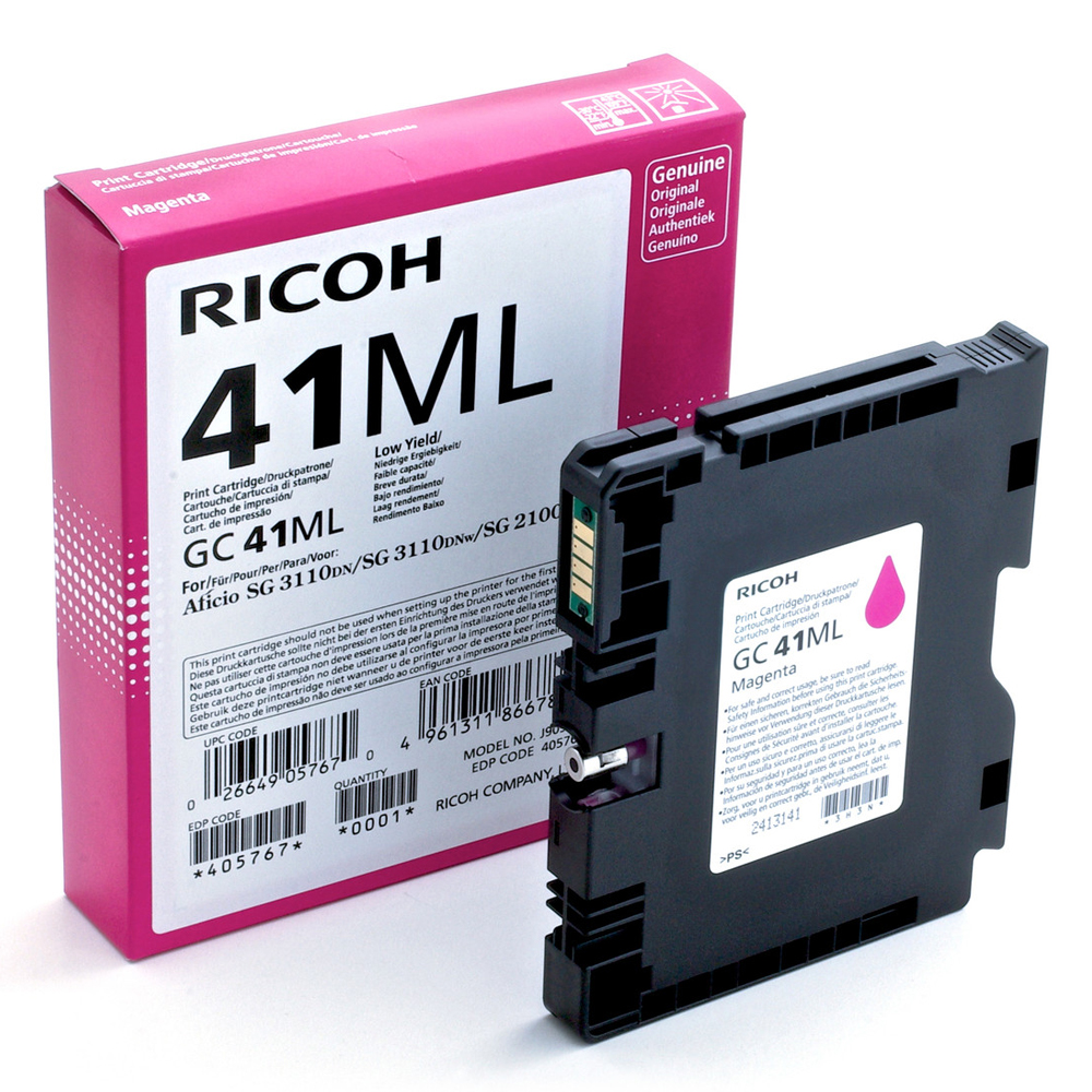 RICOH GC 41ML GEL INK MAGENTA 600p (GC-41ML) (405767) (RICGC41ML)