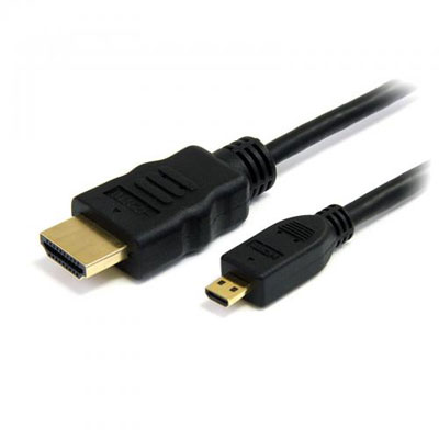 Καλώδιο MediaRange HDMI/Micro HDMI Version 1.4 with Ethernet Gold-plated 1.0M Black (MRCS146)