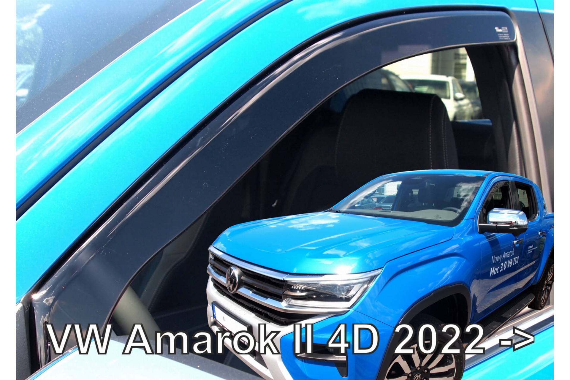 ΑΝΕΜ.31034 VW AMAROK 4D 2022+ ΖΕΥΓΑΡΙ ΑΝΕΜΟΘΡΑΥΣΤΕΣ ΑΠΟ ΕΥΚΑΜΠΤΟ ΦΙΜΕ ΠΛΑΣΤΙΚΟ HEKO - 2 ΤΕΜ.