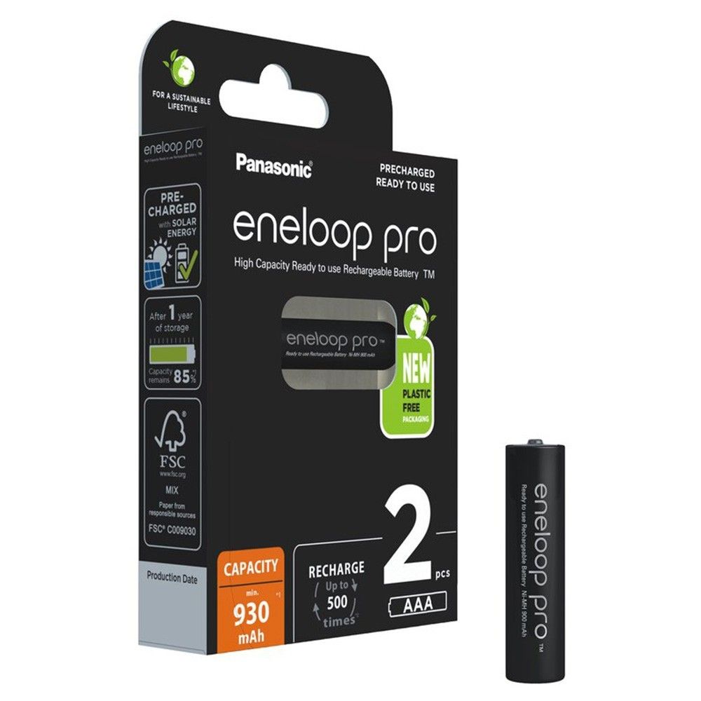 Panasonic Eneloop Pro Επαναφορτιζόμενες Μπαταρίες AAA Ni-MH 930mAh 1.2V 2τμχ (9719105) (PAN9719105)