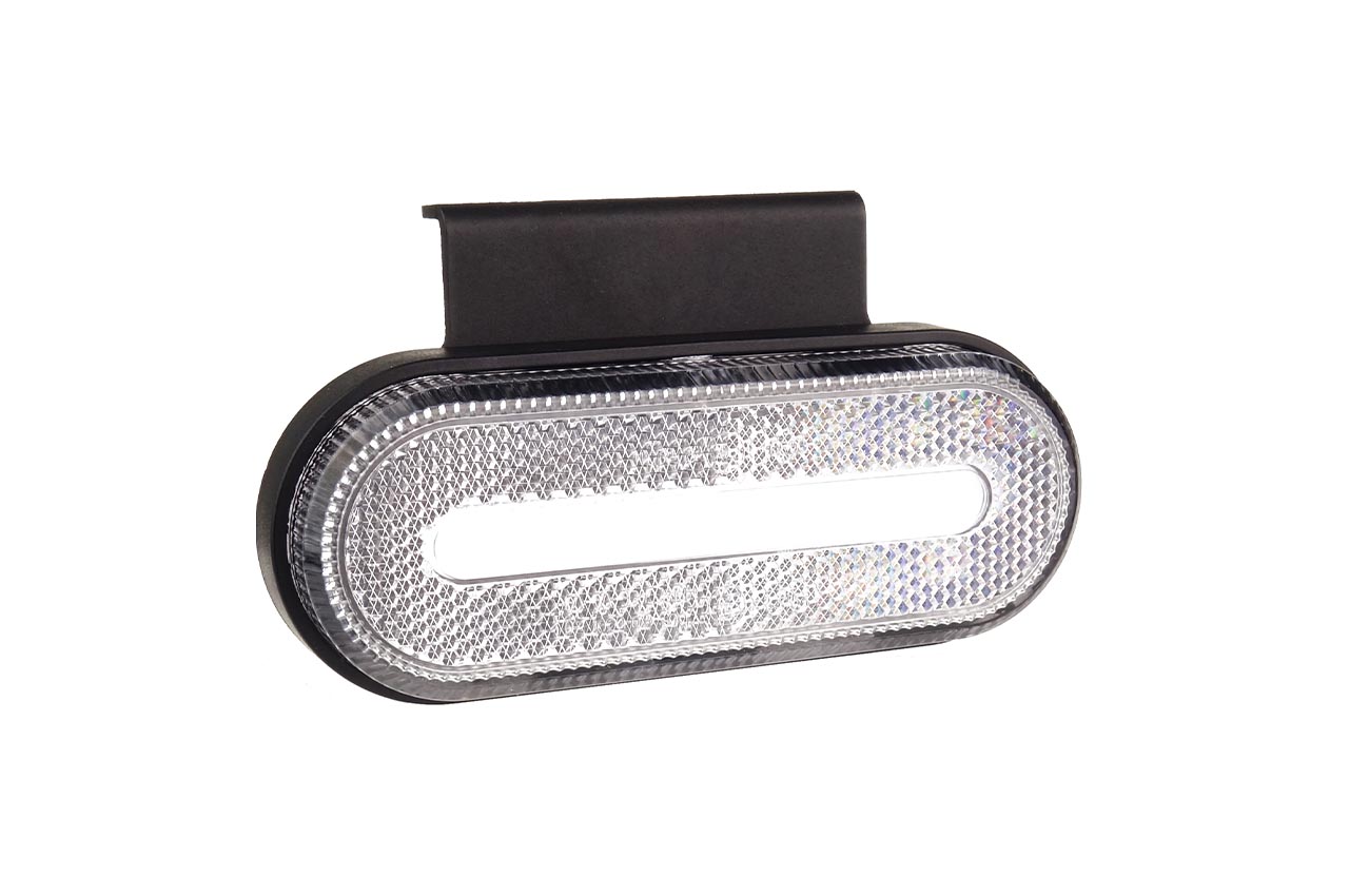 02375/AM ΦΩΣ ΟΓΚΟΥ ΦΟΡΤΗΓΟΥ LED ΛΕΥΚΟ ΟΒΑΛ 10-30V 124x49x22mm ΑΔΙΑΒΡΟΧΟ OM-01-W AMIO 1ΤΕΜ.