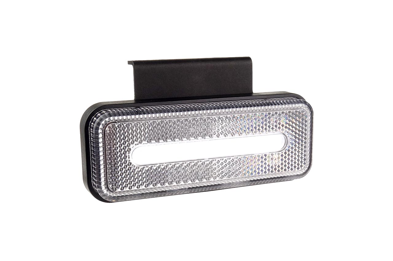 02377/AM ΦΩΣ ΟΓΚΟΥ ΦΟΡΤΗΓΟΥ LED ΛΕΥΚΟ 10-30V 124x49x22mm ΑΔΙΑΒΡΟΧΟ OM-02-W AMIO 1ΤΕΜ.