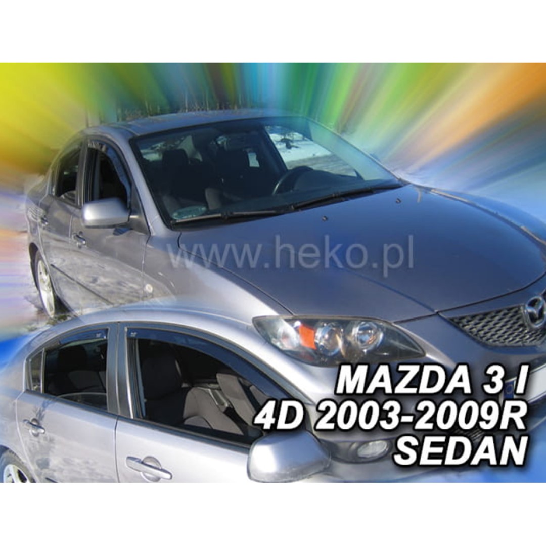 ΑΝΕΜ.SET23162 MAZDA 3 4D 2003-2009 ΣΕΤ ΑΝΕΜΟΘΡΑΥΣΤΕΣ ΑΥΤΟΚΙΝΗΤΟΥ ΑΠΟ ΕΥΚΑΜΠΤΟ ΦΙΜΕ ΠΛΑΣΤΙΚΟ HEKO - 4 ΤΕΜ.