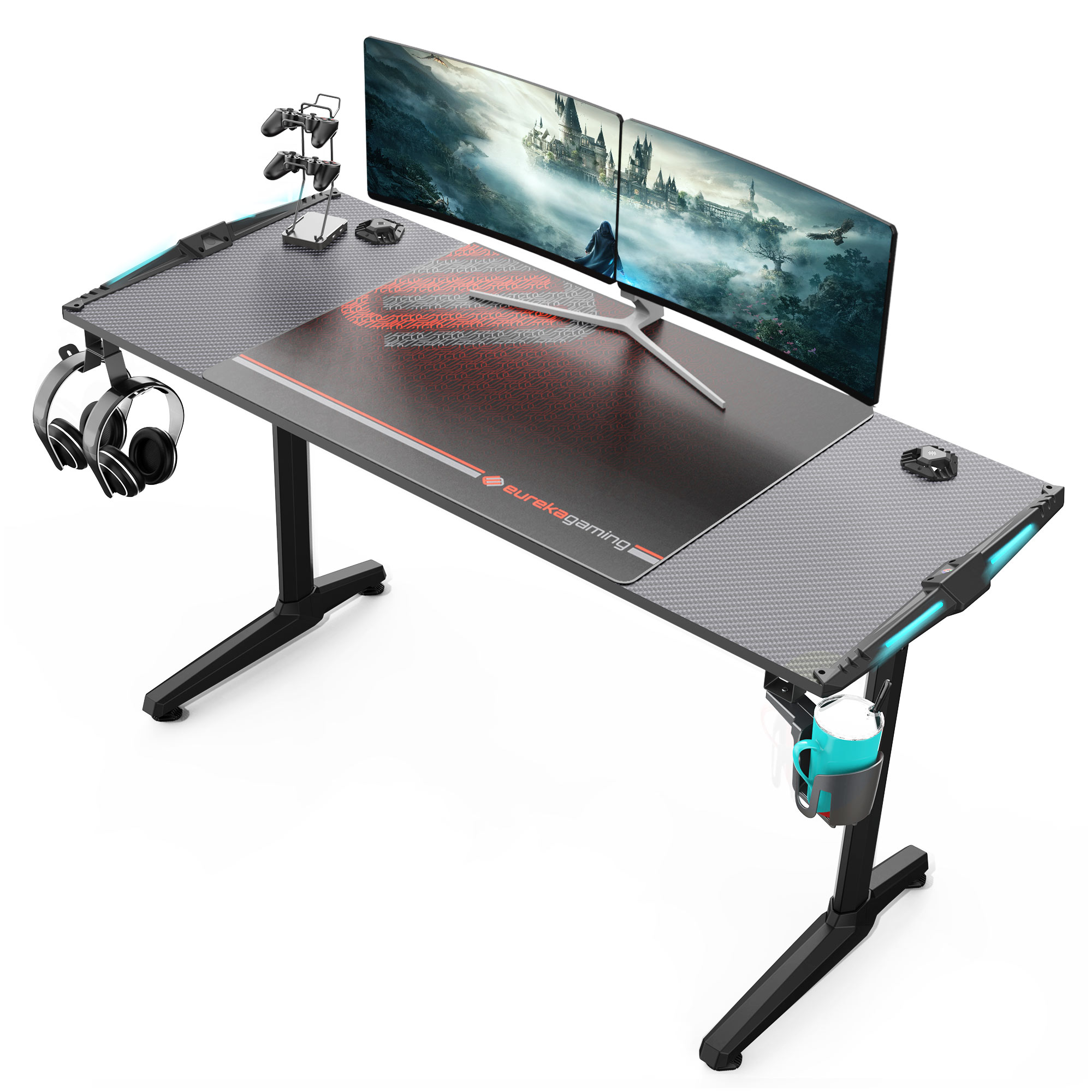 Gaming Γραφείο - Eureka Ergonomic® ERK-GIP-55B-V2-EU 148x60x79.5cm