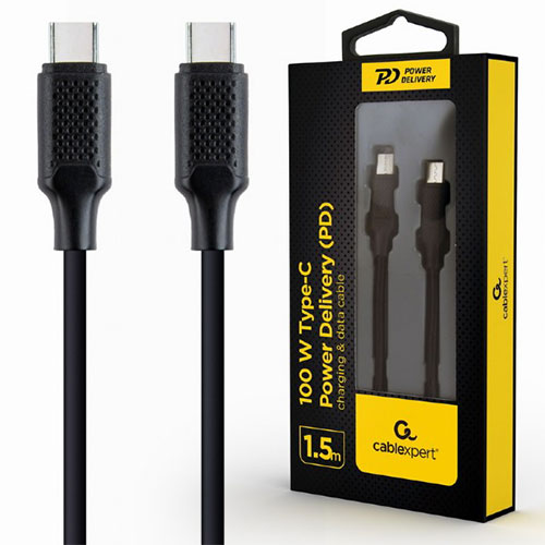 CABLEXPERT TYPE-C PD 100W CHARGING & DATA CABLE 1.5M