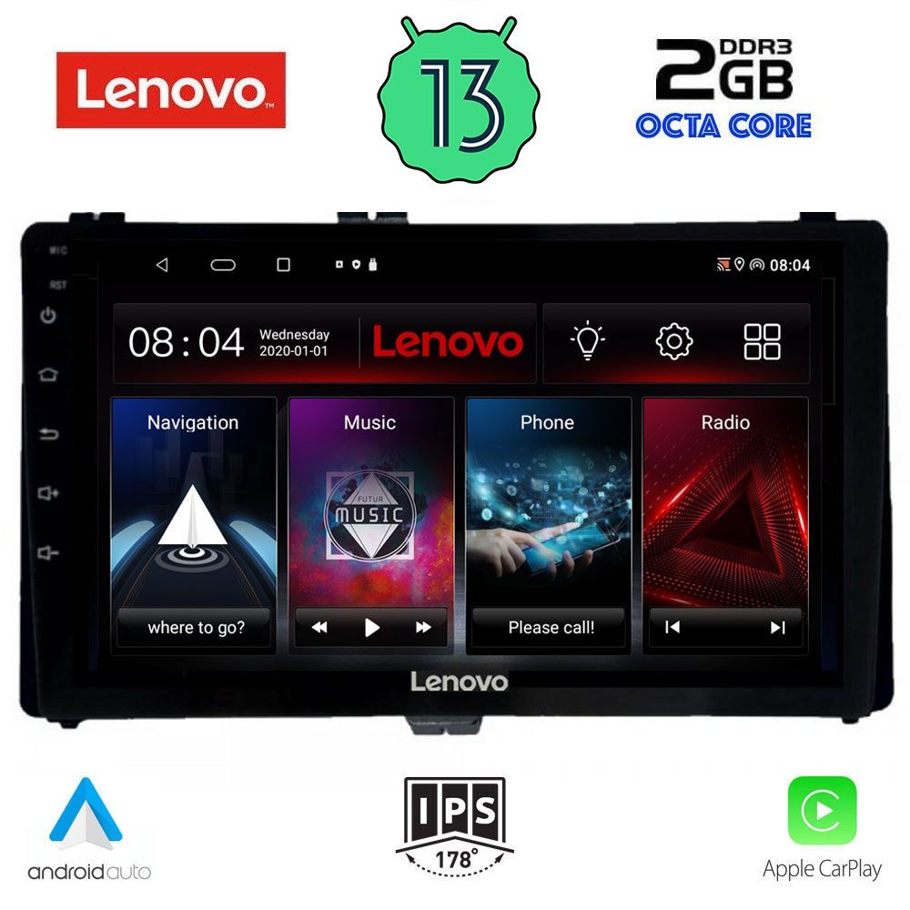 LENOVO LVF 7703_CPA (9inc) MULTIMEDIA TABLET OEM TOYOTA AURIS mod. 2015&gt; – COROLLA mod. 2017-2019