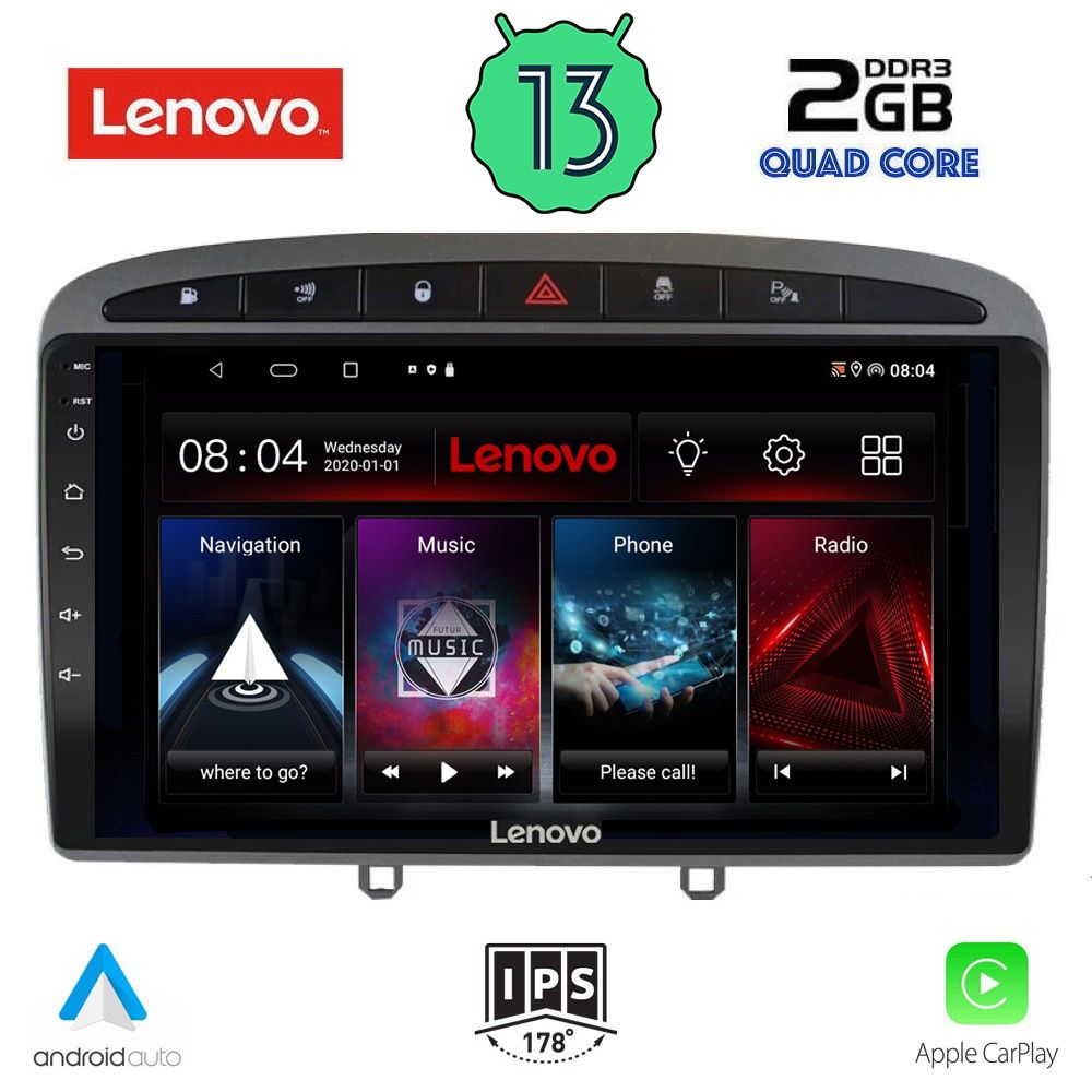 LENOVO LVD 4513_CPA (9inc) MULTIMEDIA TABLET OEM PEUGEOT 308 mod. 2007-2012