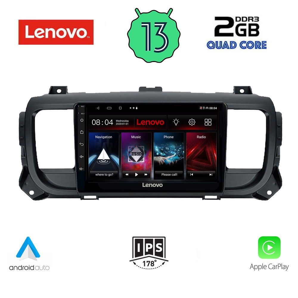 LENOVO LVD 4729_CPA (9inc) MULTIMEDIA TABLET OEM CITROEN JUMPY-SPACETOURER – PEUGEOT EXPERT-TRAVELLER – TOYOTA PROACE mod. 2016&gt;