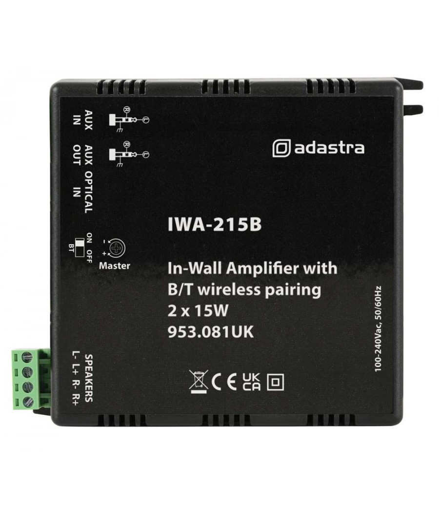 Adastra IWA-215B Εντοιχισμένος Ενισχυτής με Bluetooth 2x15W (Τεμάχιο) 20844