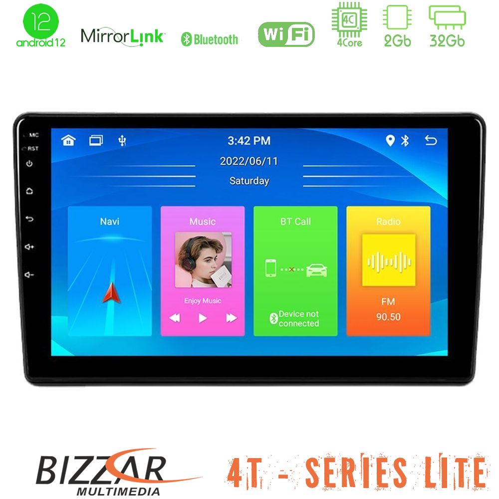 Bizzar 4t Series Peugeot Partner / Citroën Berlingo 2008-2018 4core Android12 2+32gb Navigation Multimedia Tablet 9 u-lvb-Ct1026