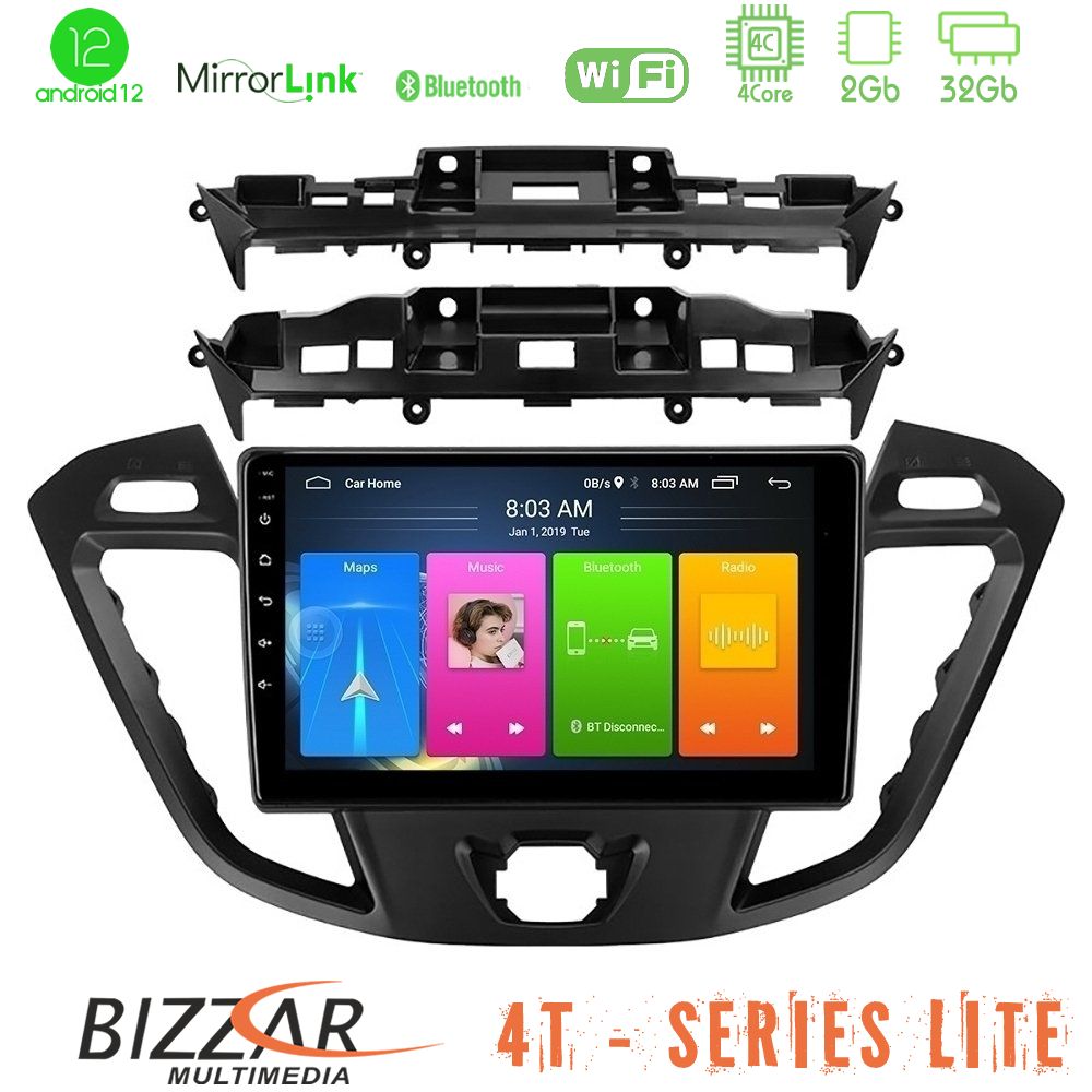 Bizzar 4t Series Ford Transit Custom/tourneo Custom 4core Android12 2+32gb Navigation Multimedia Tablet 9 u-lvb-Fd680