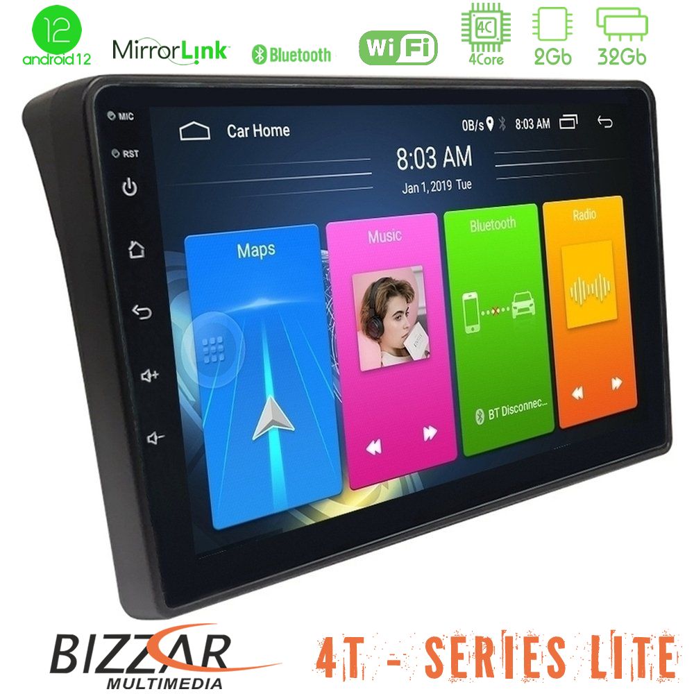 Bizzar 4t Series Fiat Ducato/citroen Jumper/peugeot Boxer 4core Android12 2+32gb Navigation Multimedia Tablet 9 u-lvb-Ft483