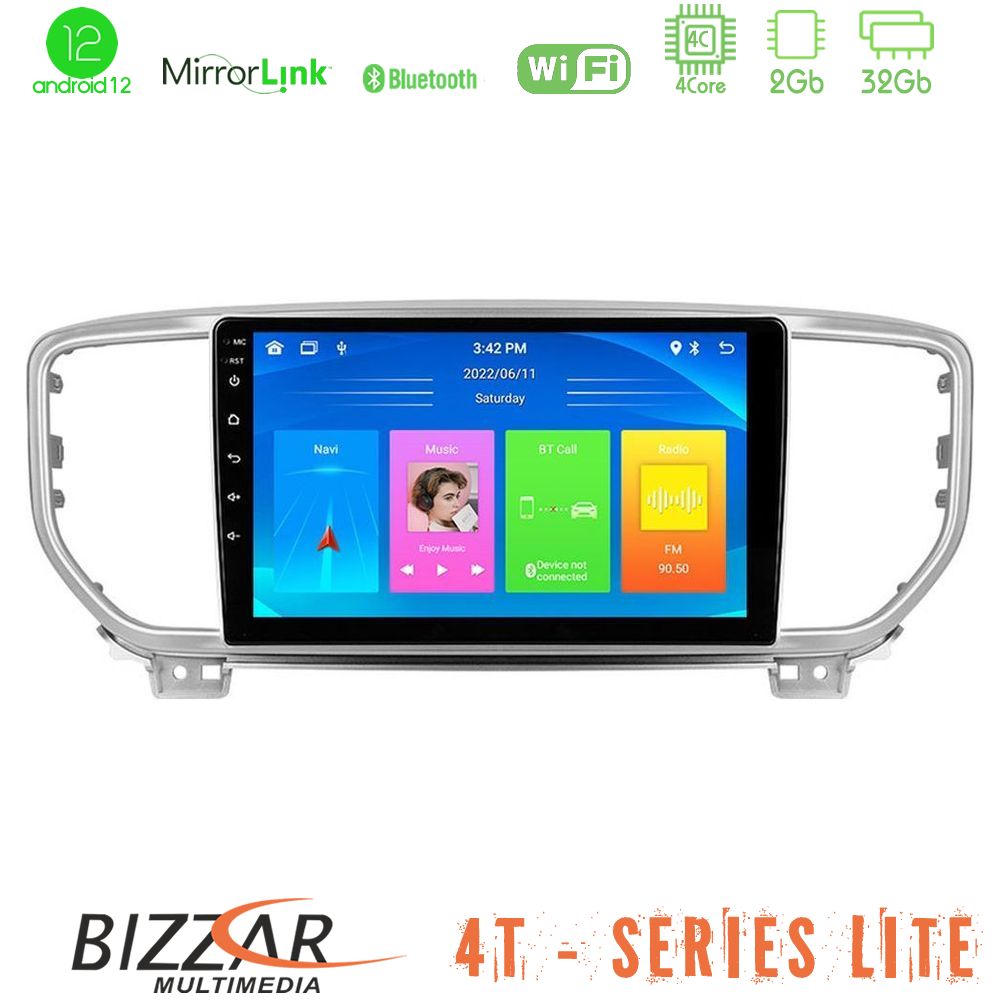 Bizzar 4t Series kia Sportage 2018-2021 4core Android12 2+32gb Navigation Multimedia Tablet 9 u-lvb-Ki0516