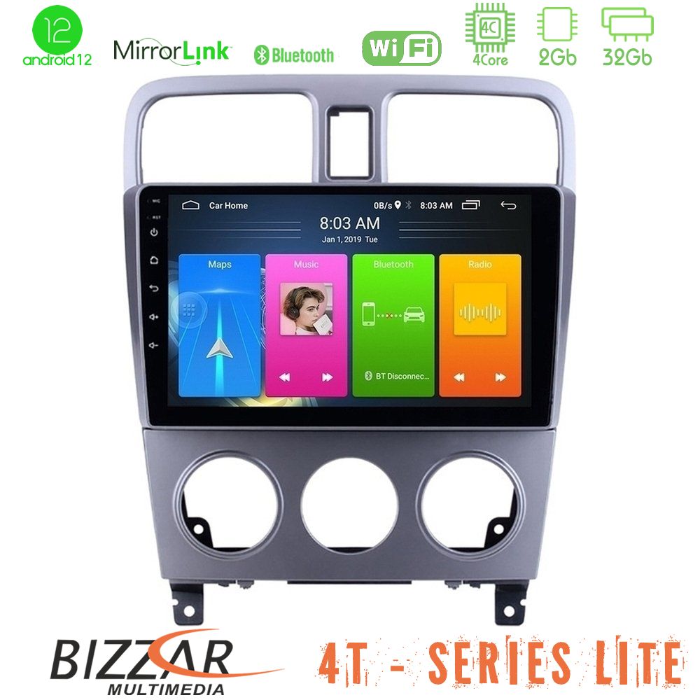Bizzar 4t Series Subaru Forester 2003-2007 4core Android12 2+32gb Navigation Multimedia Tablet 9 u-lvb-Su0470