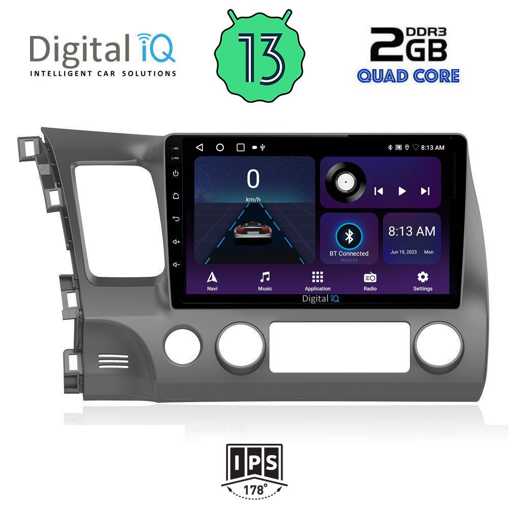 DIGITAL IQ BXB 1188_GPS (10inc) MULTIMEDIA TABLET OEM HONDA CIVIC 4D mod. 2006-2012