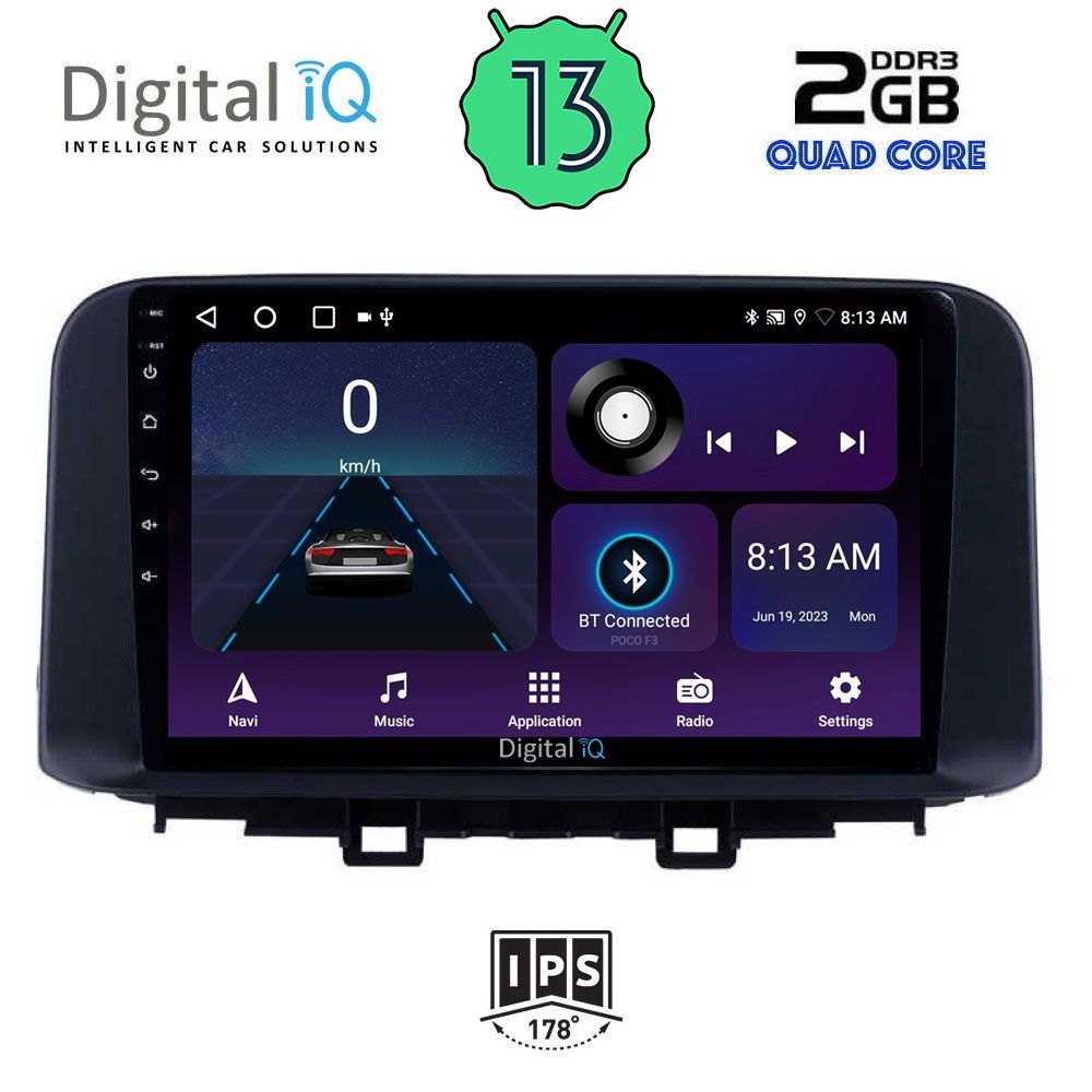 DIGITAL IQ BXB 1237_GPS (10inc) MULTIMEDIA TABLET OEM HYUNDAI KONA mod. 2017&gt;