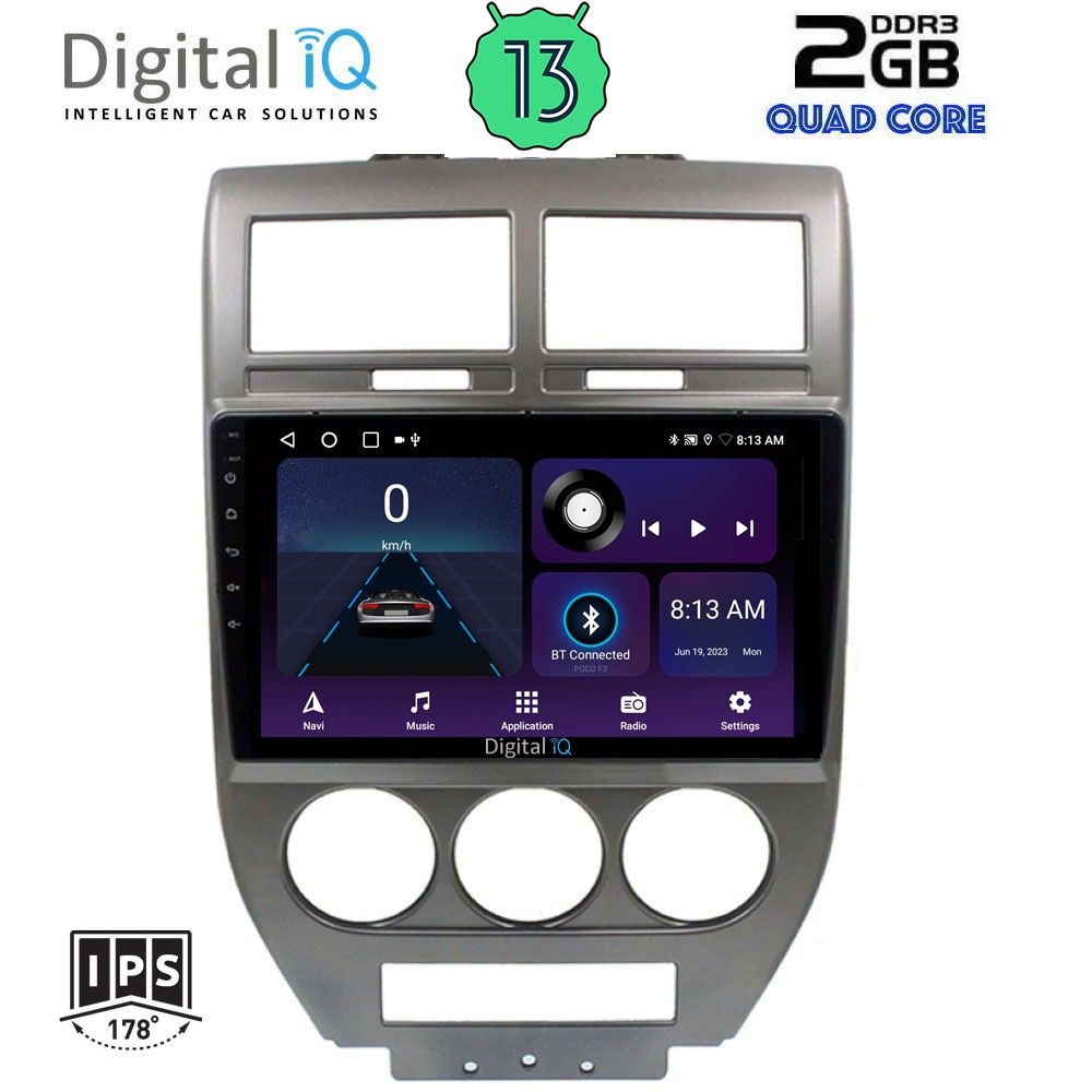 DIGITAL IQ BXB 1276_GPS (10inc) MULTIMEDIA TABLET OEM JEEP COMPASS-PATRIOT mod. 2007-2016