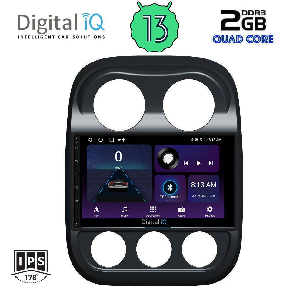 DIGITAL IQ BXB 1277_GPS (10inc) MULTIMEDIA TABLET OEM JEEP COMPASS - PATRIOT mod. 2007-2016