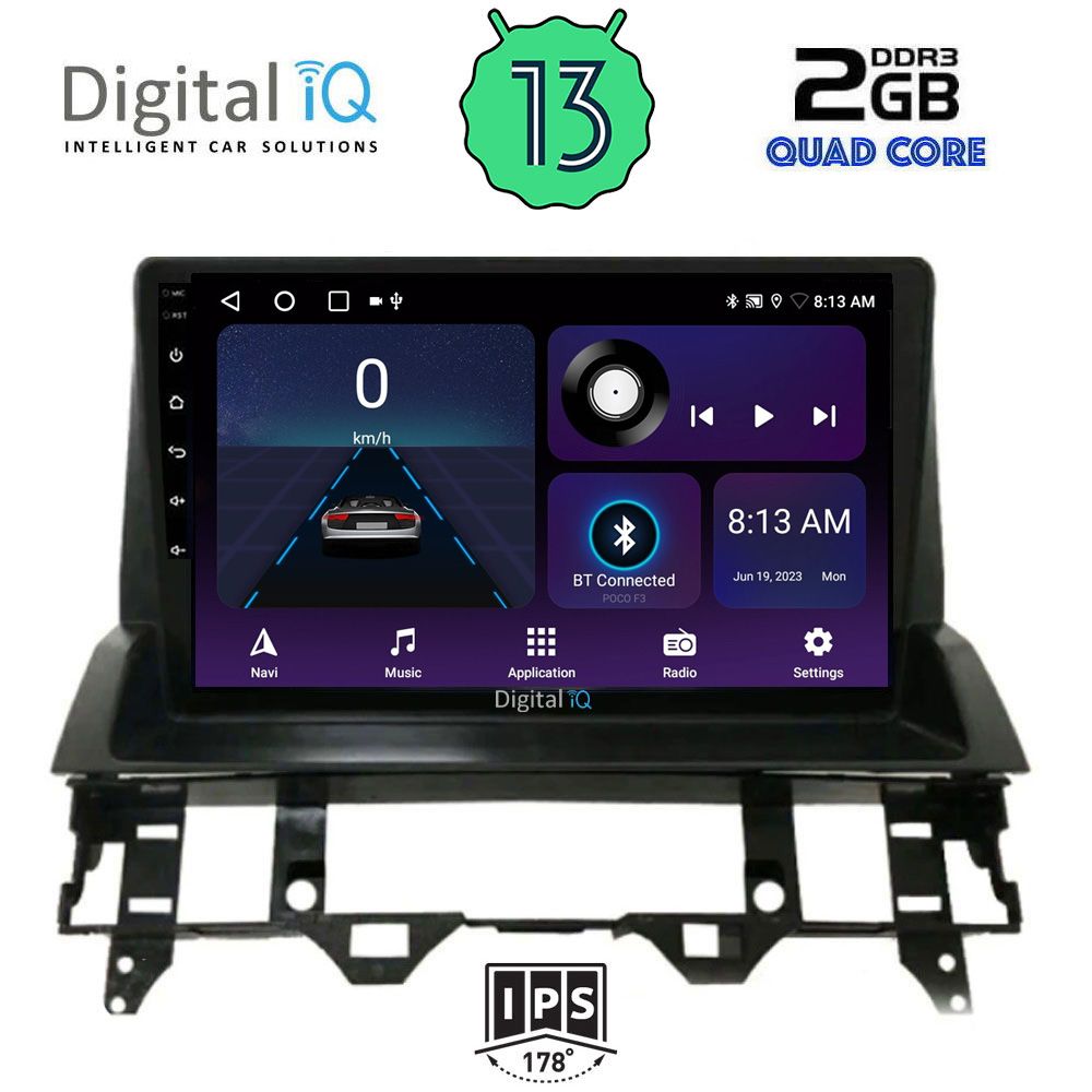 DIGITAL IQ BXB 1376_GPS DASH (10inc) MULTIMEDIA TABLET OEM MAZDA 6 mod. 2002-2008