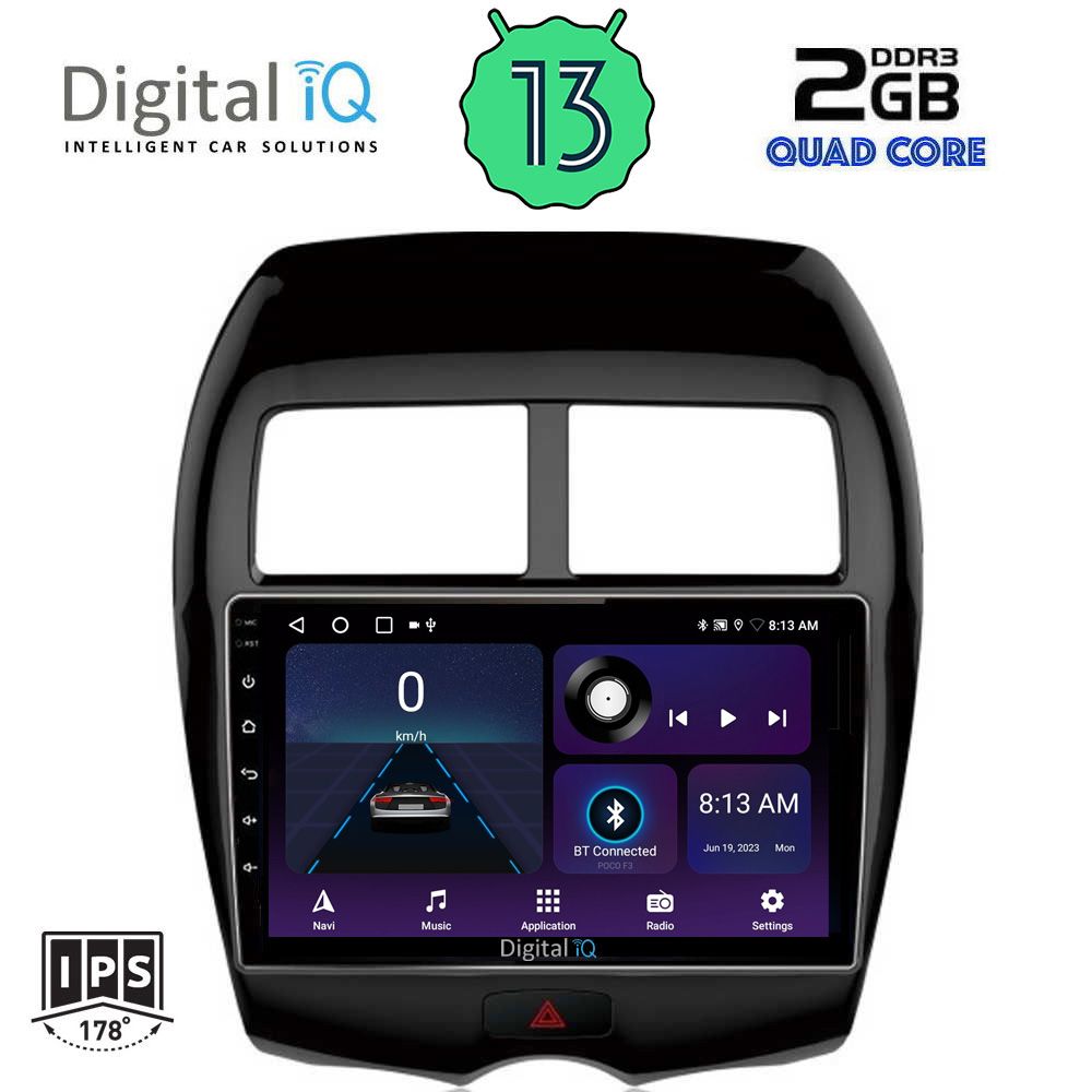 DIGITAL IQ BXB 1430_GPS (10inc) MULTIMEDIA TABLET OEM MITSUBISHI ASX mod. 2009&gt;