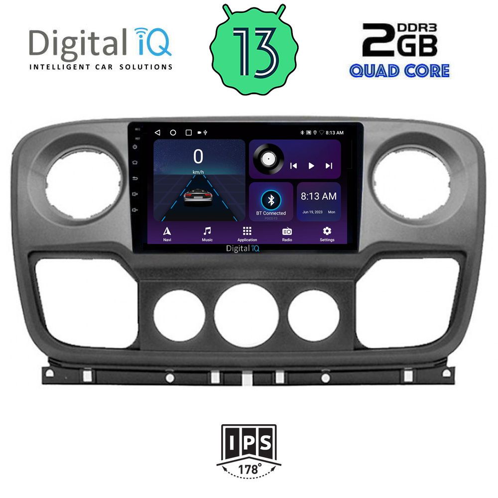 DIGITAL IQ BXB 1463_GPS (10inc) MULTIMEDIA TABLET OEM NISSAN NV400 - OPEL MOVANO - RENAULT MASTER mod. 2010-2020