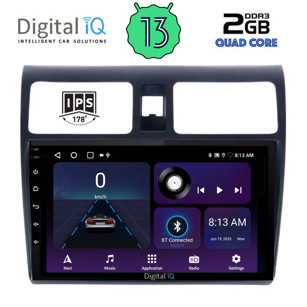 DIGITAL IQ BXB 1684_GPS (10inc) MULTIMEDIA TABLET OEM SUZUKI SWIFT mod. 2005-2011