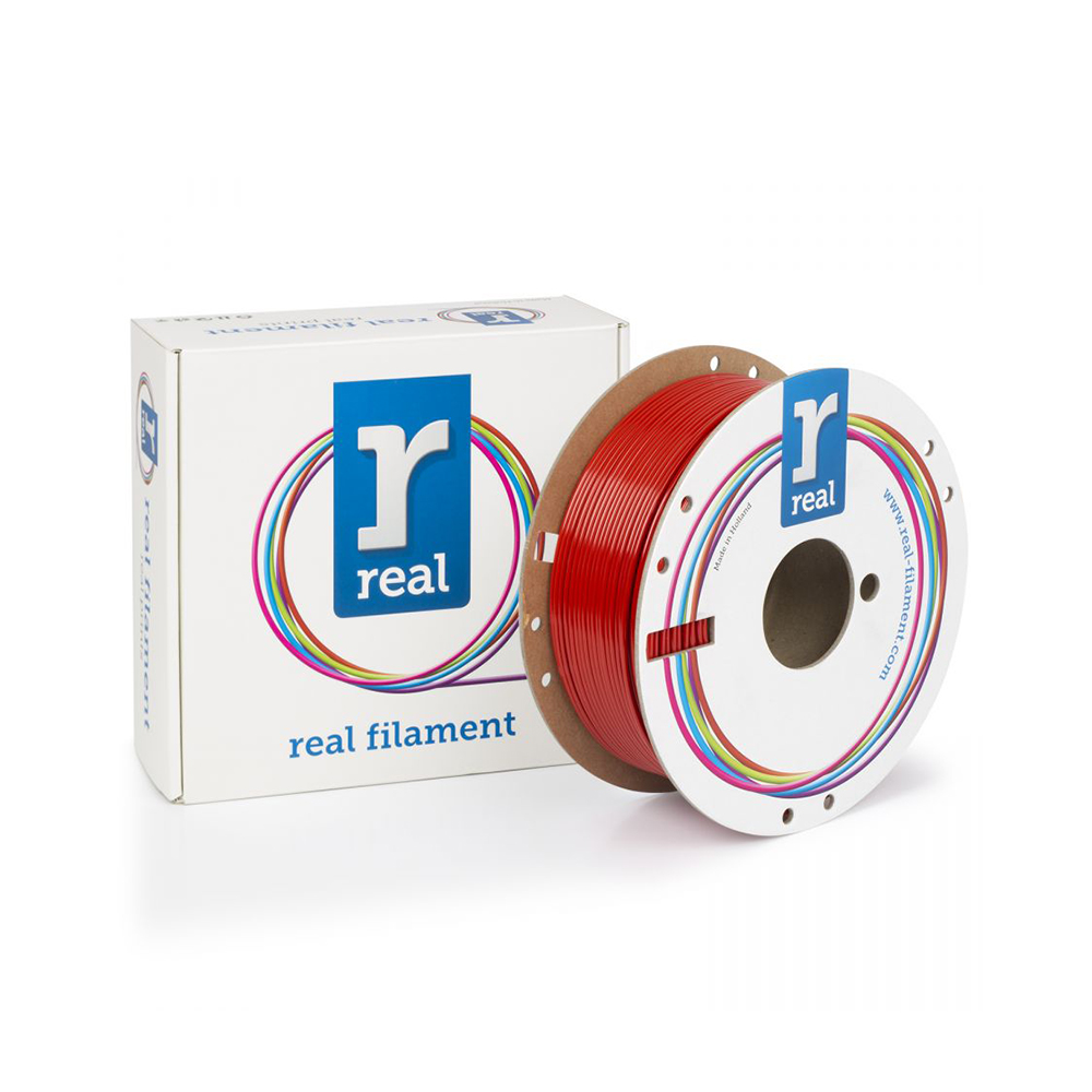 REAL PETG 3D Printer Filamen-Red-spool of 1Kg - 2.85mm (REALPETGRRED1000MM285)