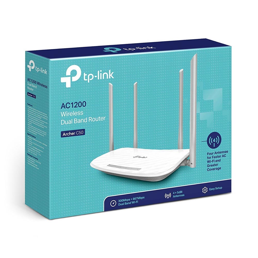 TP-LINK Router Archer C50 v4 Dual Band AC1200 (ARCHER C50) (TPARCHERC50)