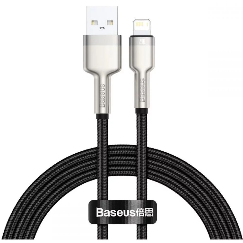 Baseus USB cable for Lightning Baseus Cafule, 2.4A, 1m Black (CALJK-A01) (BASCALJK-A01)