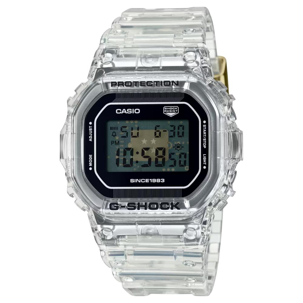 Casio Collection Ρολόι Μπαταρίας με Λευκό Καουτσούκ Λουράκι (DW-5040RX-7ER) (CASDW-5040RX-7ER)