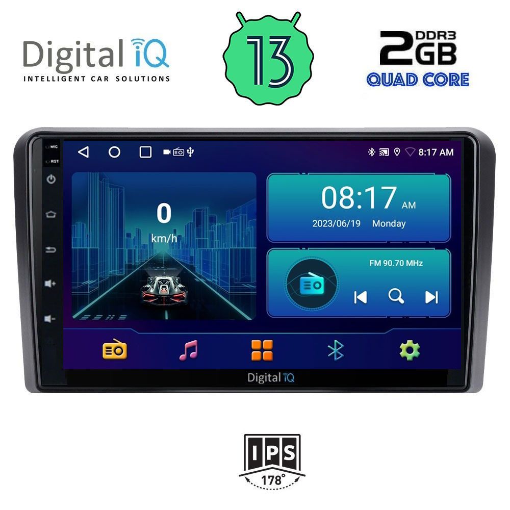 DIGITAL IQ BXB 1003_GPS (9inc)  MULTIMEDIA TABLET OEM AUDI A3 mod. 2003-2012