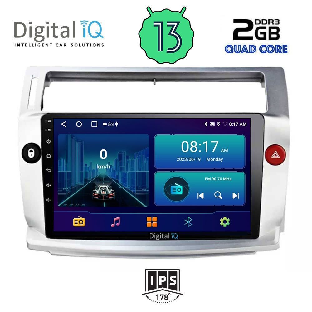 DIGITAL IQ BXB 1084_GPS (9inc) MULTIMEDIA TABLET OEM CITROEN C4 mod. 2004-2011