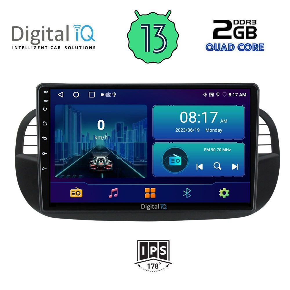 DIGITAL IQ BXB 1130_GPS (9inc) MULTIMEDIA TABLET OEM FIAT 500 mod. 2007-2015