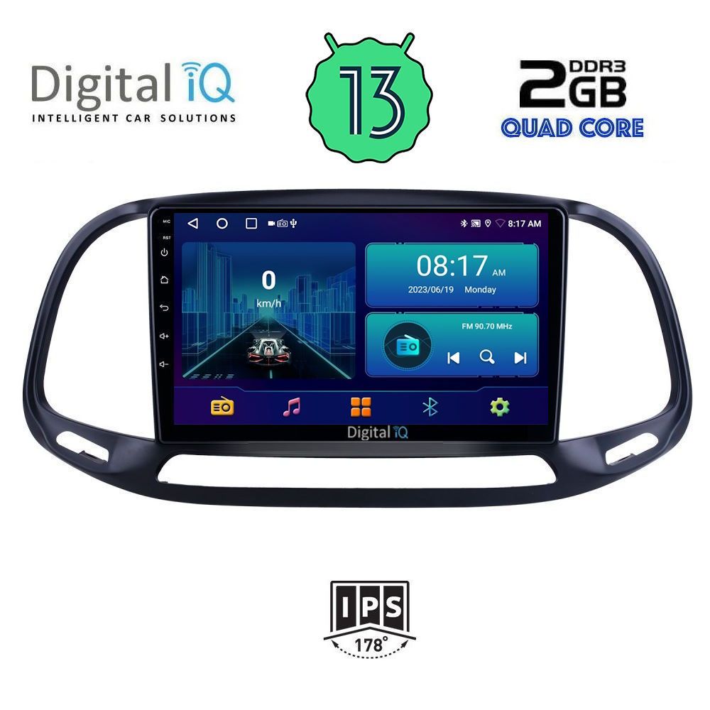 DIGITAL IQ BXB 1138_GPS (9inc) MULTEMDIA MULTIMEDIA TABLET OEM FIAT DOBLO – OPEL COMBO mod. 2015-2018