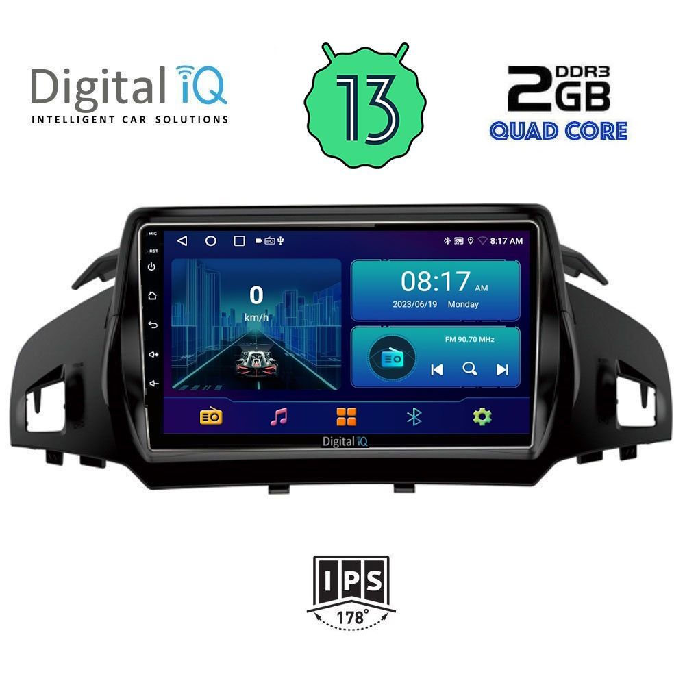 DIGITAL IQ BXB 1160_GPS (9inc) MULTIMEDIA TABLET OEM FORD KUGA mod. 2013&gt; – CMAX mod. 2011&gt;
