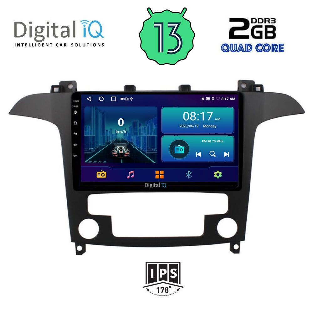 DIGITAL IQ BXB 1175_GPS CLIMA (9inc) MULTIMEDIA TABLET OEM FORD SMAX mod. 2006-2014