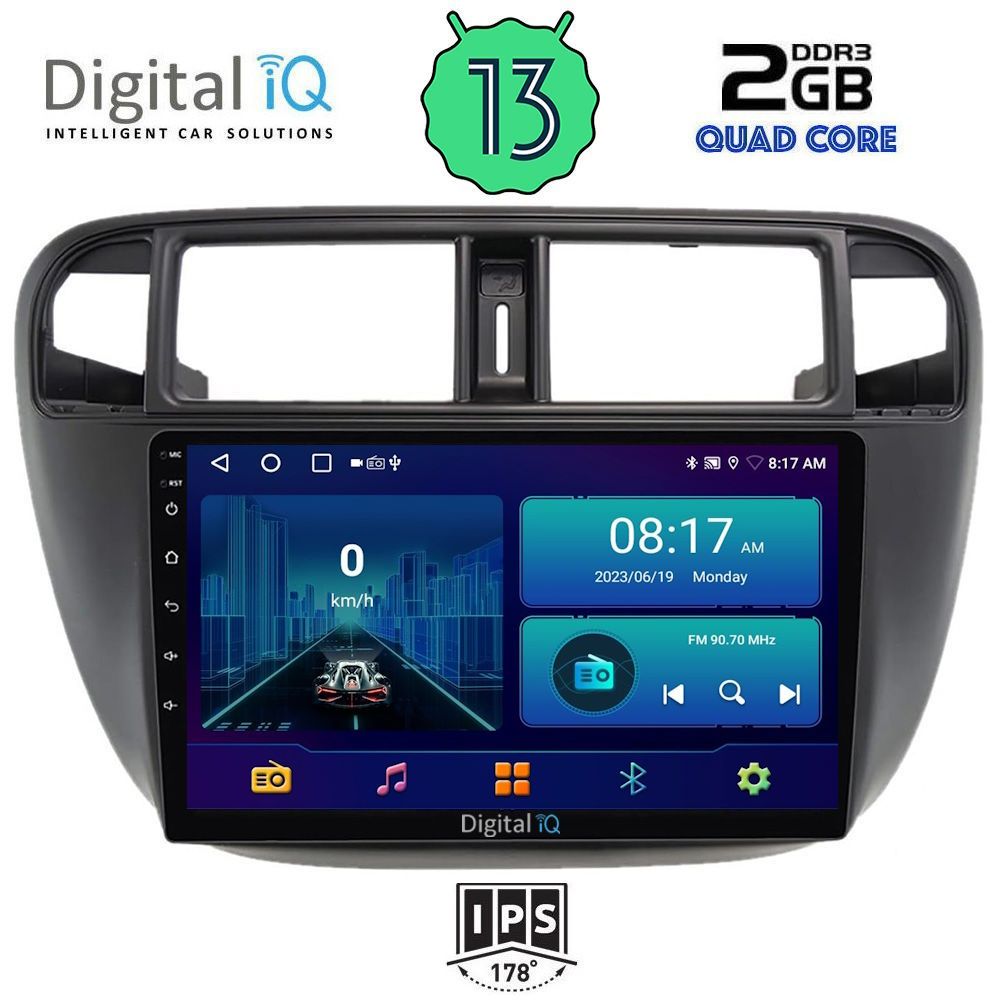 DIGITAL IQ BXB 1186_GPS A/C (9inc) MULTIMEDIA TABLET OEM HONDA CIVIC mod. 1995-2001