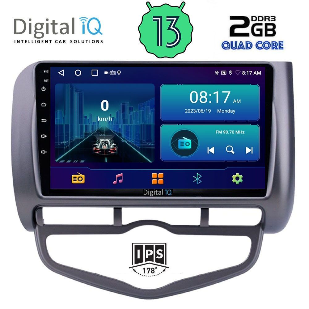 DIGITAL IQ BXB 1210_GPS CLIMA (9inc) MULTIMEDIA TABLET OEM HONDA JAZZ mod. 2002-2008