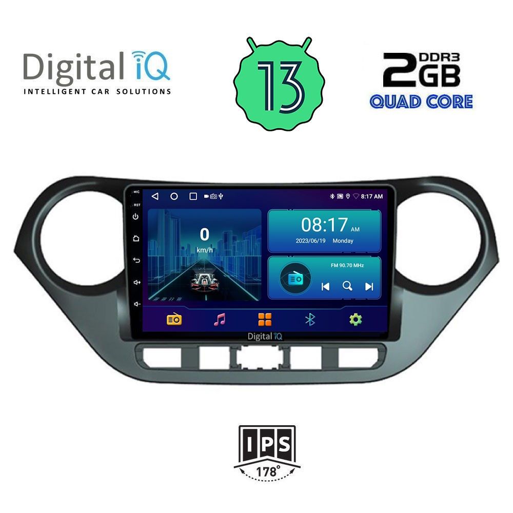 DIGITAL IQ BXB 1224_GPS (9inc) MULTIMEDIA TABLET OEM HYUNDAI i10 mod. 2014-2020