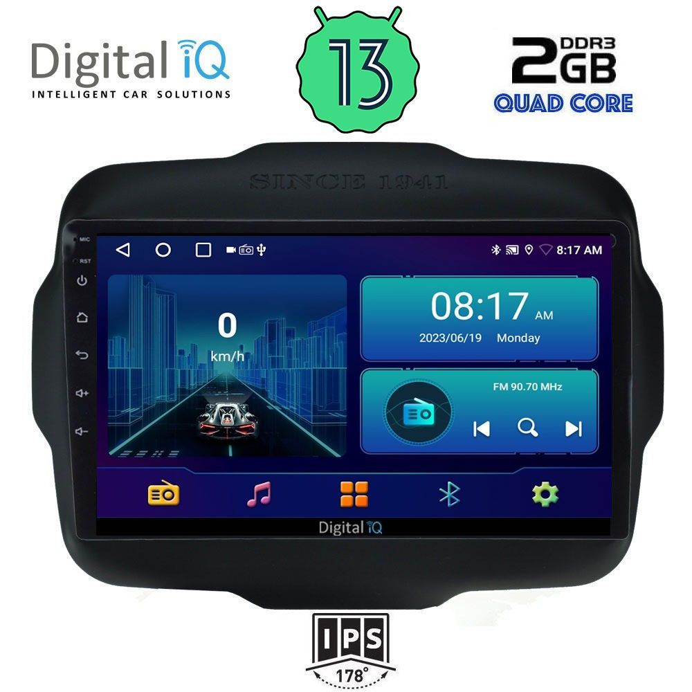 DIGITAL IQ BXB 1290_GPS (9inc) MULTIMEDIA TABLET OEM JEEP RENEGADE mod. 2014&gt;