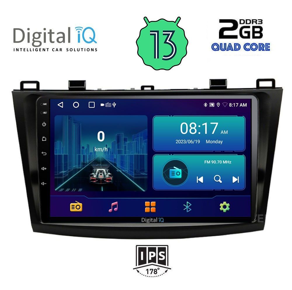 DIGITAL IQ BXB 1366_GPS (9inc) MULTIMEDIA TABLET OEM MAZDA 3 mod. 2009-2014