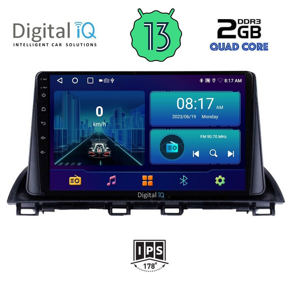 DIGITAL IQ BXB 1367_GPS (9inc) MULTIMEDIA TABLET OEM MAZDA 3 mod. 2014&gt;